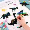64 Pcs Dinosaur Theme Scratch Cards Rainbow Scratch Paper Dinosaur Crafts Art Card Dinosaur Scratch Card Art Kit Diy Art Craft