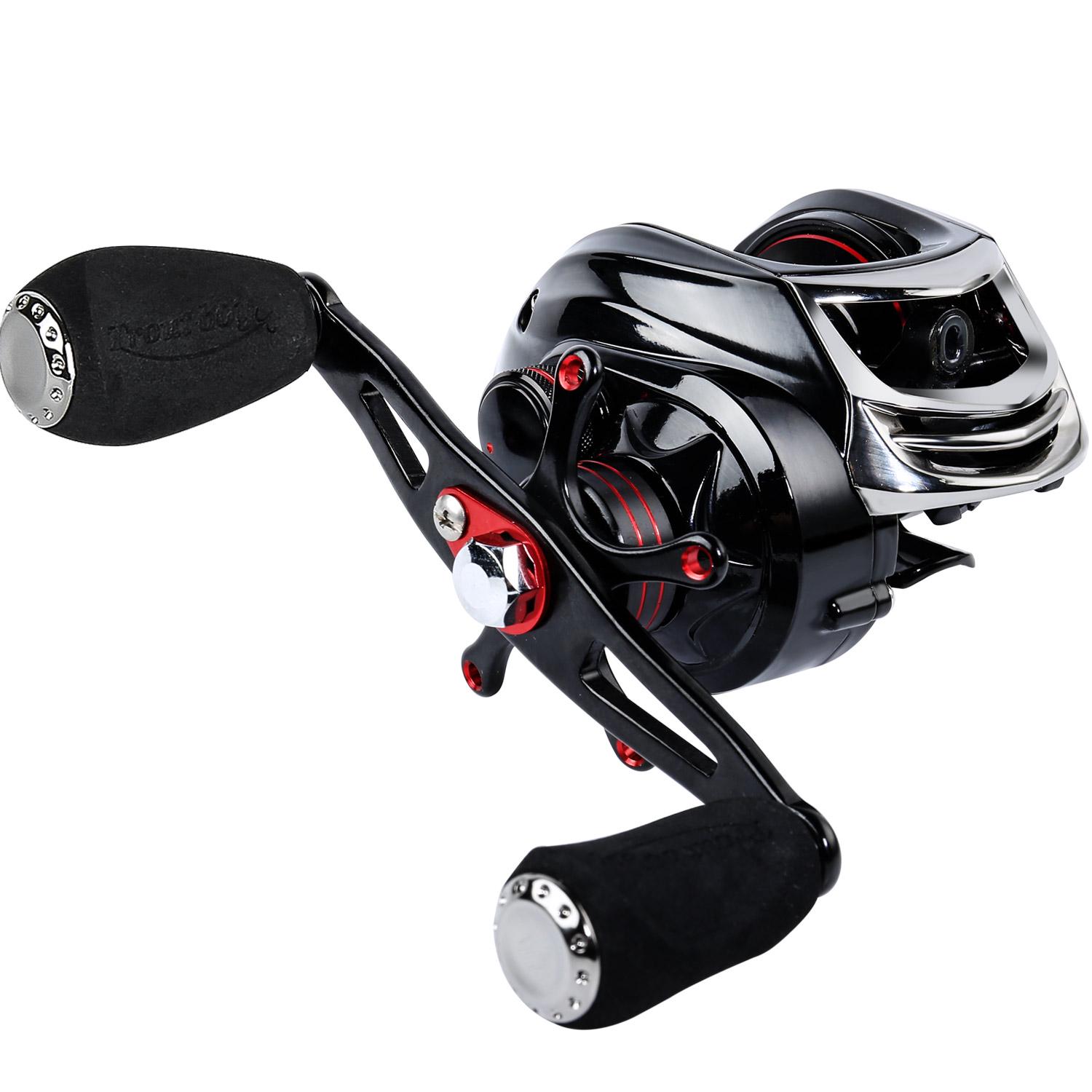 

Рыболовная катушка с двойным тормозом, максимальное сопротивление 11 + 1 BB, передаточное число 6,3:1, двойная тормозная система, катушка Baitcaster Right Hand Reel