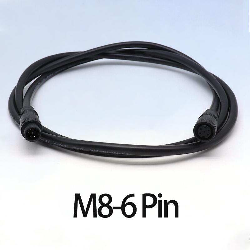 M6 M8 2 3 4 5 6 Pin Male to Female EbikeElectric Butt Cable Plug Connector Scooter Brake waterproof Signal Sensor cord 1 meterl