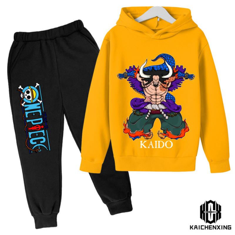 One Piece Cartoon Children's Hoodie Clothes Boys Set Children's Sportswear Clothing Spring and Autumn Fashion Sweatshirt