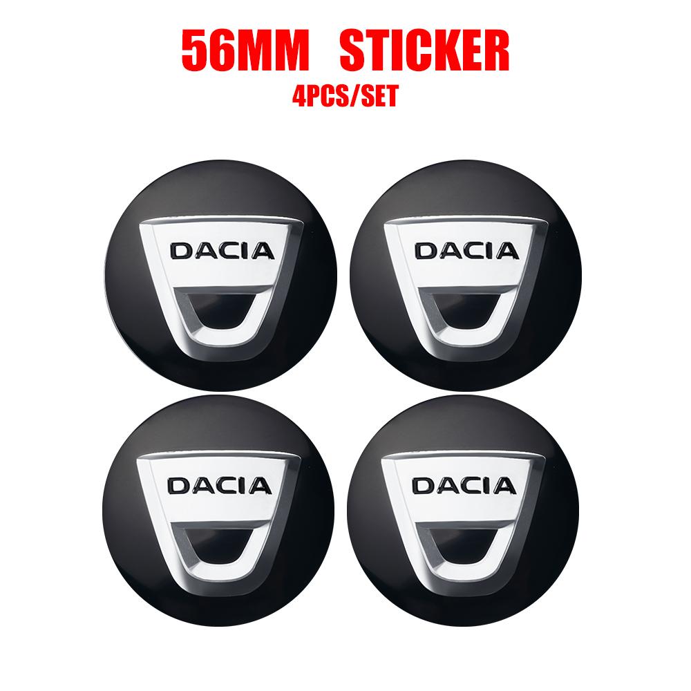 4Pcs Logo Hub Caps Car Wheel Center Cover For Dacia Duster Logan Dokker Lodgy 2 Sandero MK2 Stepway R4 Mcv Xplore Jogger Bigster