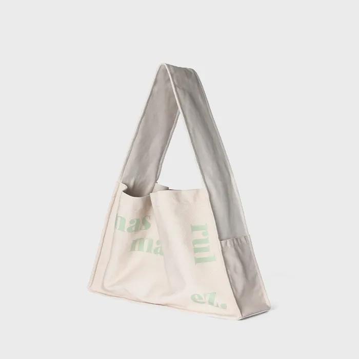 Wide Square eco bag_Beige