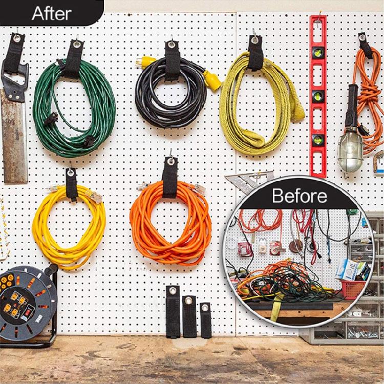 10 Pcs Hook Loop Storage Strap Heavy Duty Extension Cord Holder Organizer