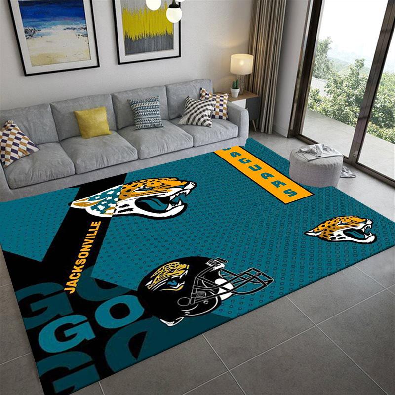 Tappeto Jacksonville Jaguars per Soggiorno Camera da Letto Casa Decorazione Divano, Tappetino Antiscivolo per Giochi Bambini