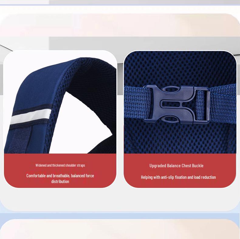 Nezha Backpack: Lightweight, Spine-Supportive for Grades 1-6, Large Capacity, Reduces Load, Ideal for Students