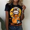 Fashion Women's Crew Neck T-Shirt Crew Neck Short Sleeve 3D Color Printing