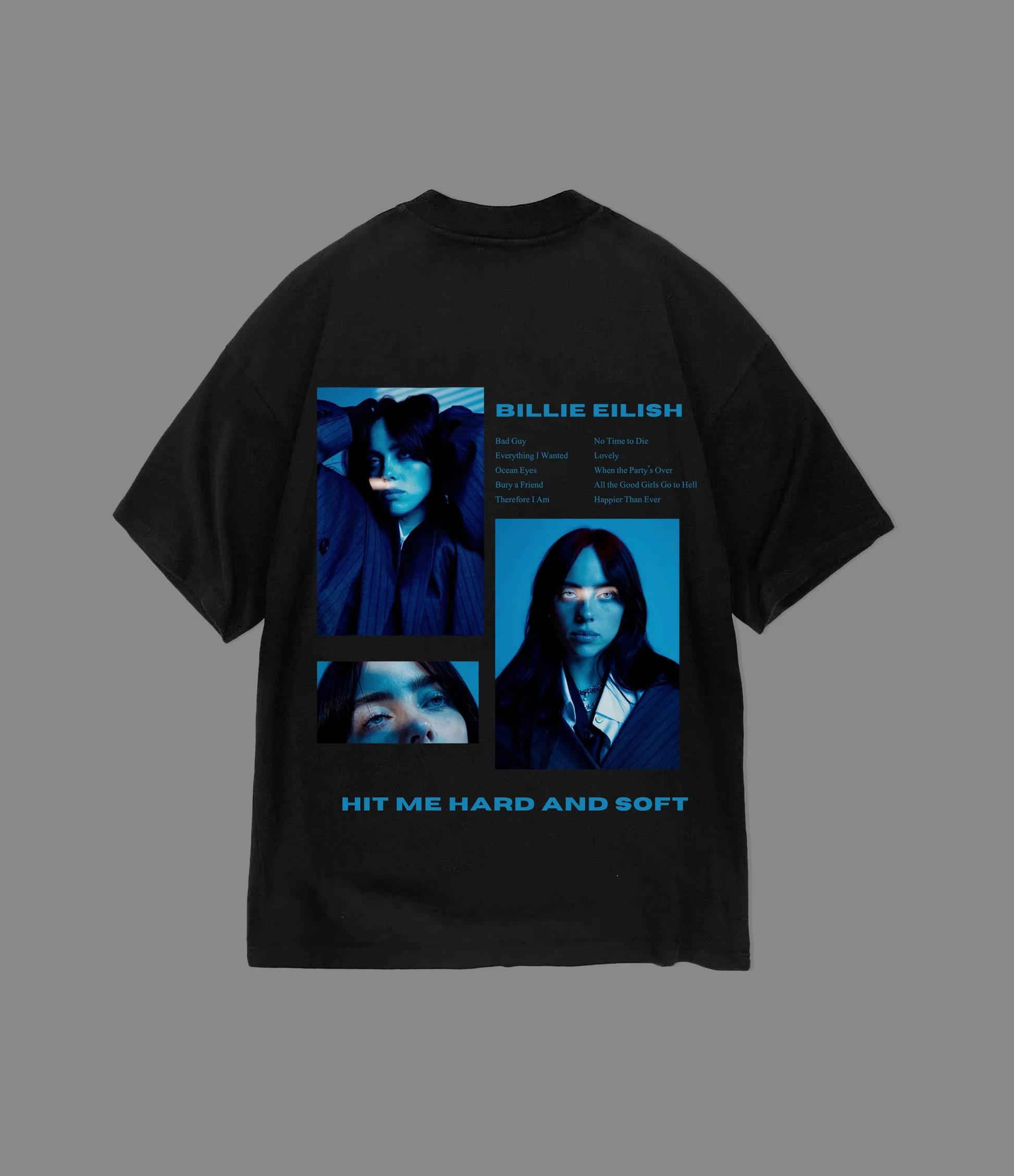 

Billie Eilish Hit Me Hard and Soft Album T-Shirt Double Sided Print Unisex Cotton Music Fan Tee 4XL