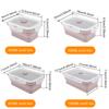 4Pcs Silicone Food Storage Container Temperature Resistant Lunch Meal Prep Container Microwave Safe Food Box Collapsible