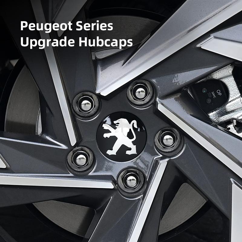 4 PCS 60mm Car Wheel Center Cap Hub Cap Car Accessories for Peugeot 108 y 206 207 208 301 307 308 406 407 408 508 2008 3008 4008 5