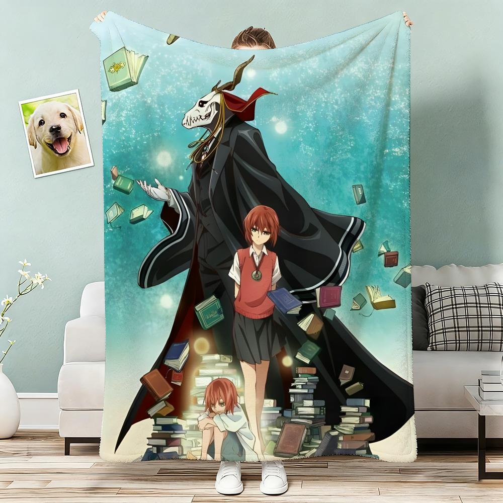 The Ancient Magus  Bride Throw Lightweight 240g Flannel Blanket Soft Skin-friendly for Summer Cooling 75x90cm