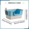 Cat Litter Box for Indoor Cats High Sided Pet Supplies Toilet, Low Entry Kitten
