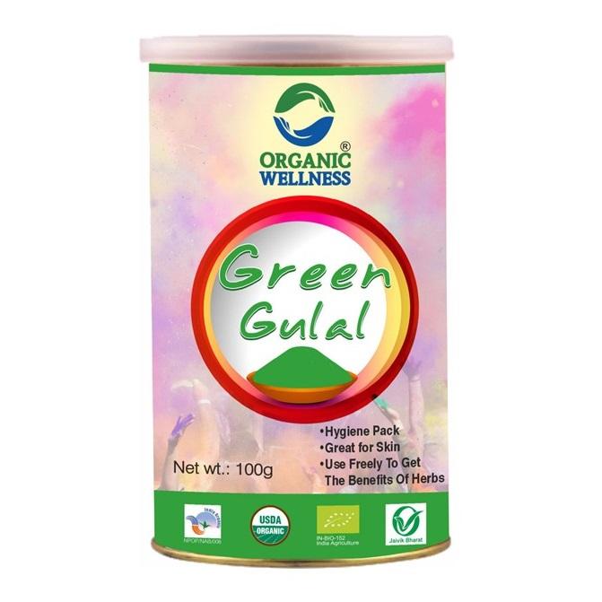 

Гулал: зеленая краска для Холи (100 г), Green Gulal, Organic Wellness