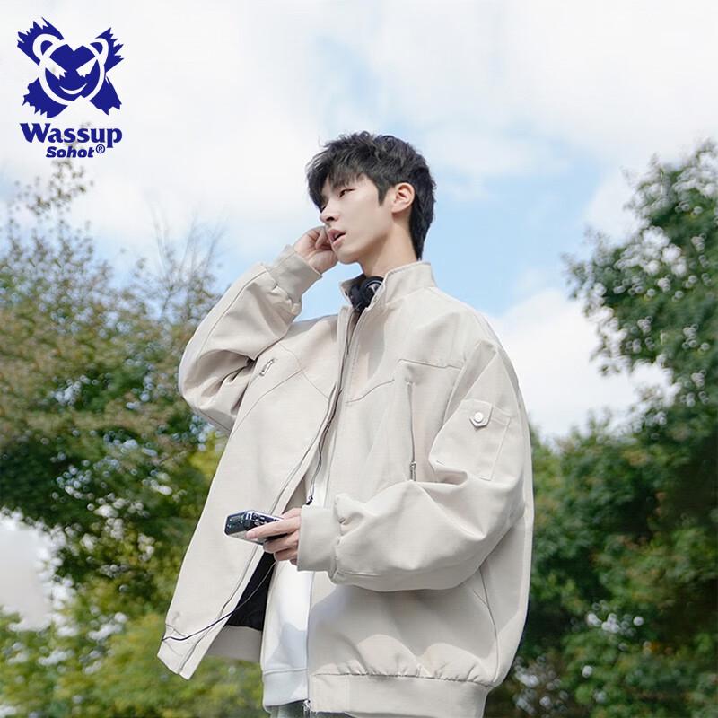 

Wassup Sohot Men s Versatile Baseball Jacket 3XL