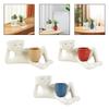 Side Lying Figure Planter Art Crafts Housewarming Gift Creative Flowerpot for Entrance Living Room Bedroom Patio Indoor/Outdoor
