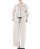 Narue Snow Smoothie Ribbon Embossed Tailored Pajama Set Women's
