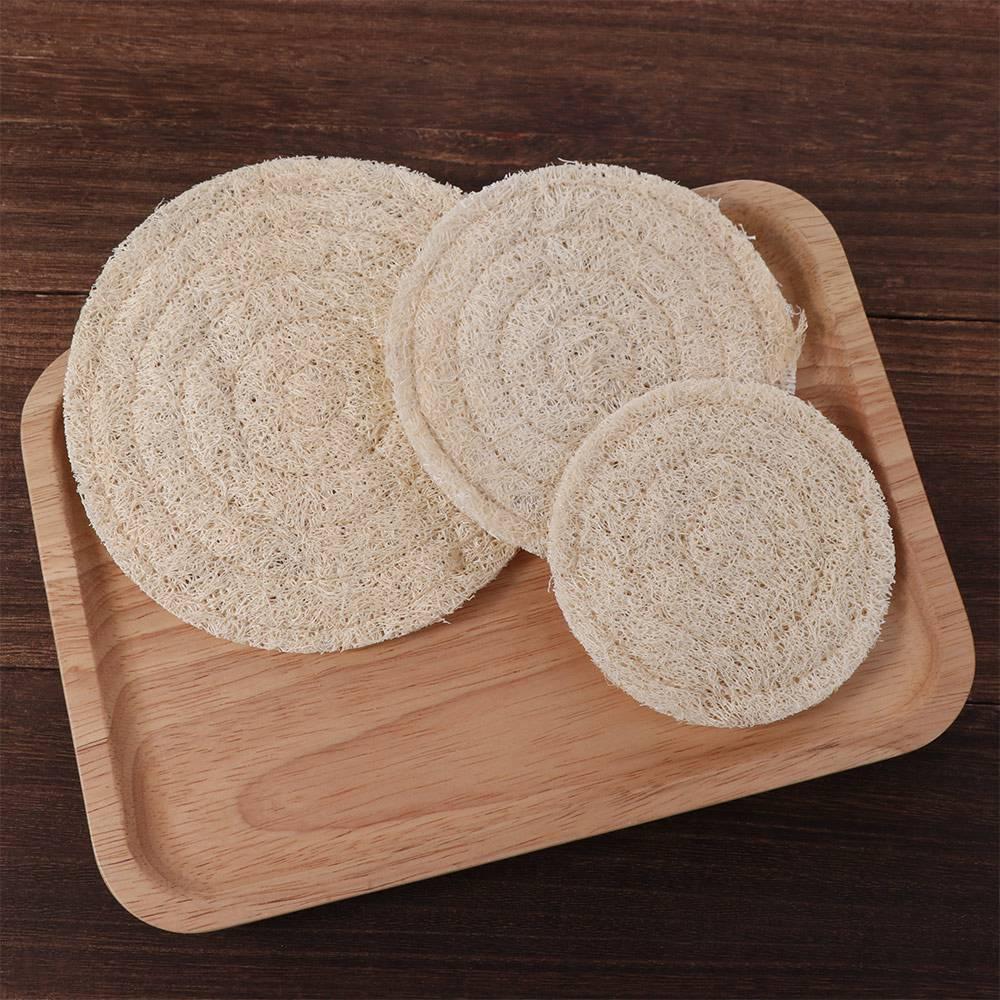 Natural Tea Cup Mat Round Loofah Mat Tea Set Accessories Teapot Pad  Teapot