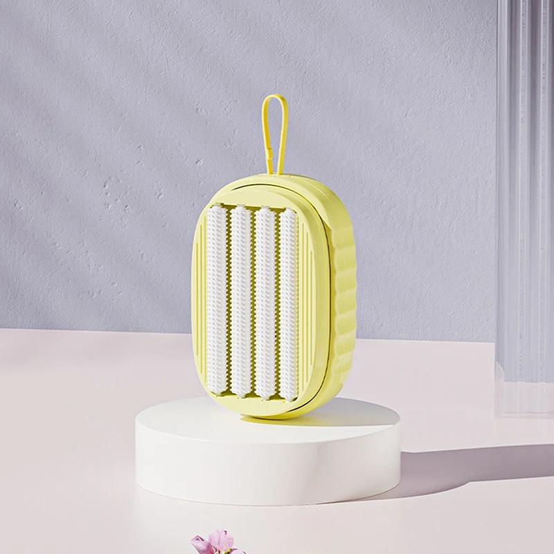 Soft Rubber Foaming Roller Laundry Brush Laundry Detergent Underwear Cleaning Brush Press and Add Liquid Brush