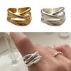Stylish Irregular Geometric Rings Stylish Geometric Line Crossed Rings For Women Perfect For Parties And Gifts