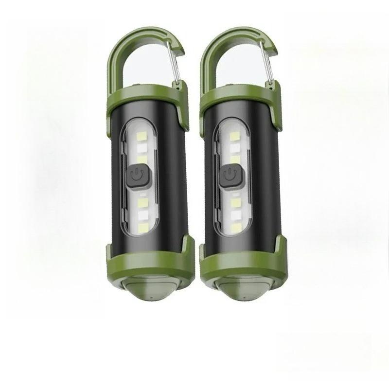 Mini Newest COB Ultra Bright Flashlight Rechargeable LED Keychain Hanging Portable Light Waterproof Keyring Camping Pocket Lamp