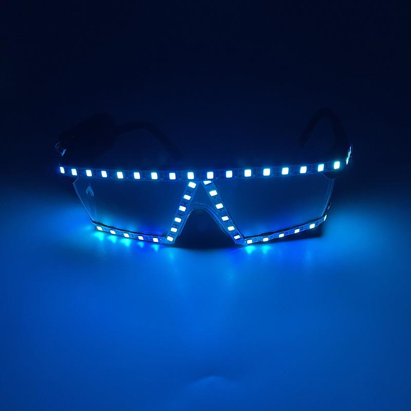 Óculos de Rave Fluorescentes Luminosos LED Óculos Cyberpunk Com Luzes Suprimentos para Festa de Feriado Óculos de Neon Brilhantes Adereços de Club