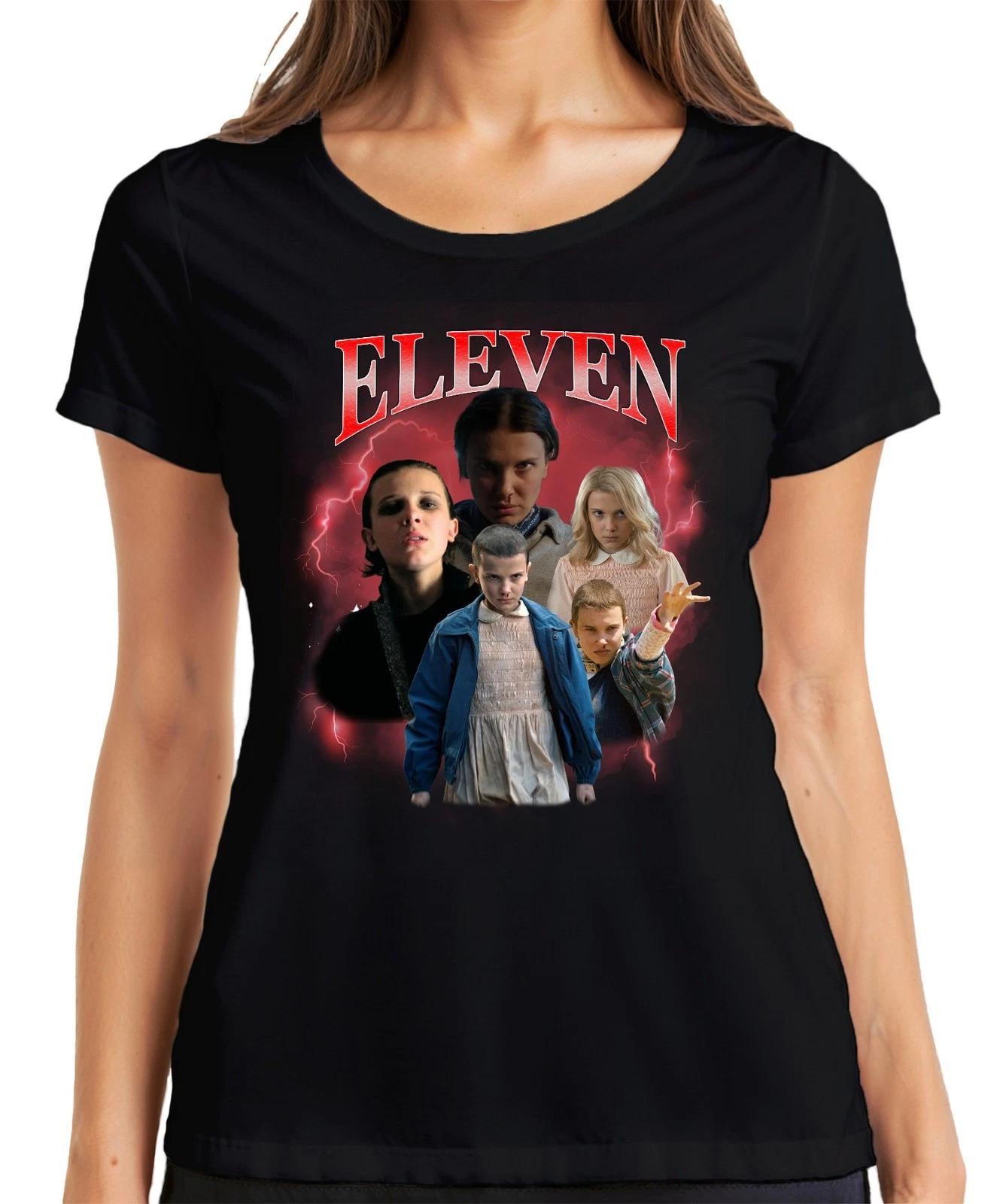 ELEVEN Elfie Stranger Serienfan Geschenk 80er Retro Hawkins 90s Bootleg Damen T- XXL