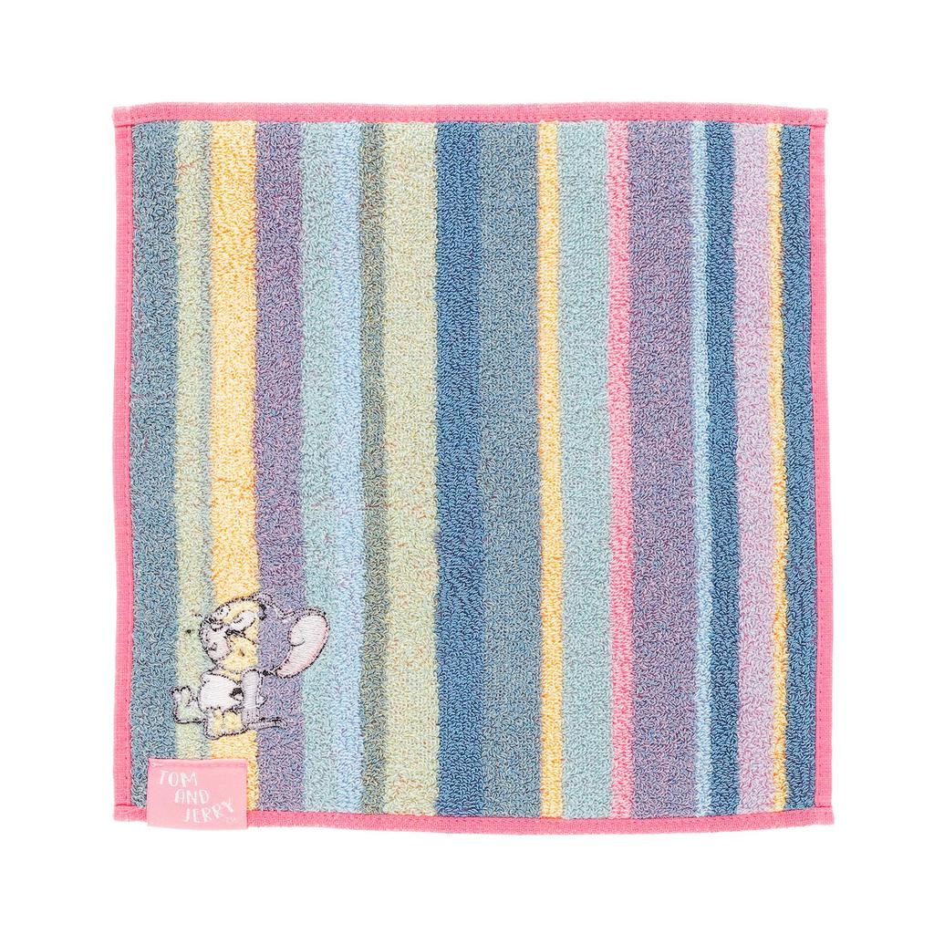Marushin Tom and Jerry Antibacterial and Deodorizing 4105106300 Handkerchief, Stripe/Taffy, Treatment,