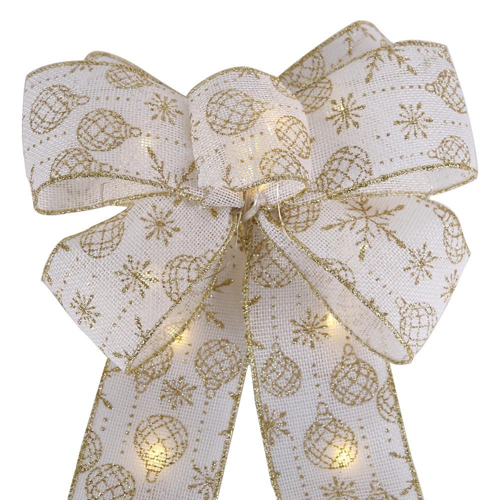 Red Led Charming Butterfly Bow Decoration For Christmas Tree And Door Festivities