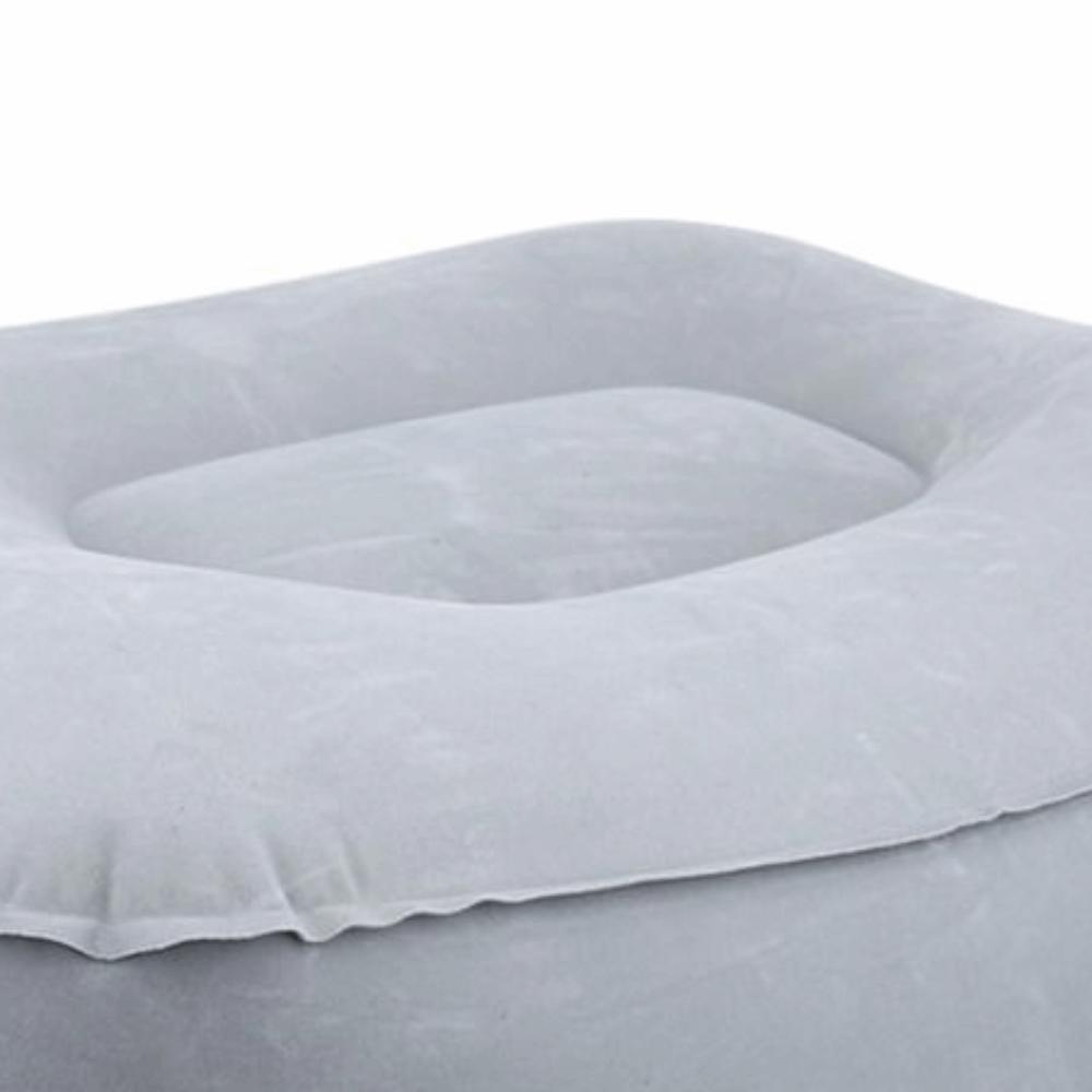 Soft Flocking Travel Foot Rest Portable Inflatable Cushion Durable Leg Rest Pillow  Office Use