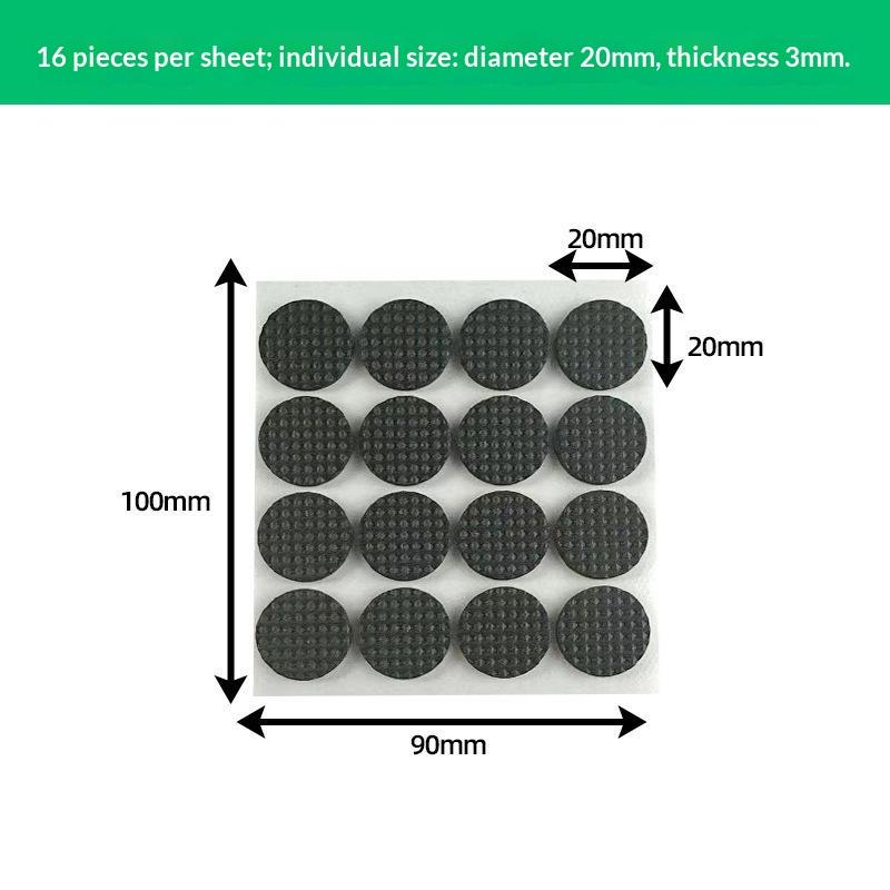 4/8/12/16/18Pcs Furniture Foot Pads Self Adhesive Non Slip Grid Chair Table Leg Protector Noise Reduction Pad Protector Hardware