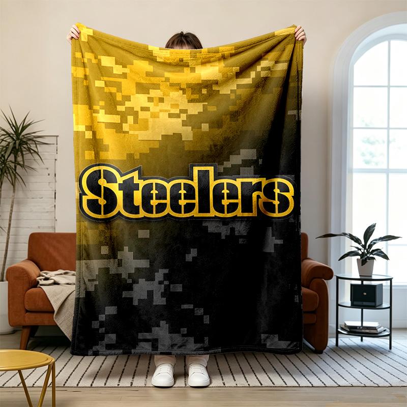 Pittsburgh Steelers Soft and comfortable flannel Suitable for sofas living rooms outdoor camping travel and also makes a great anniversary gift