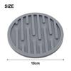 Silent Coasters Silicone Tea Cup Mat Striped Draining Version