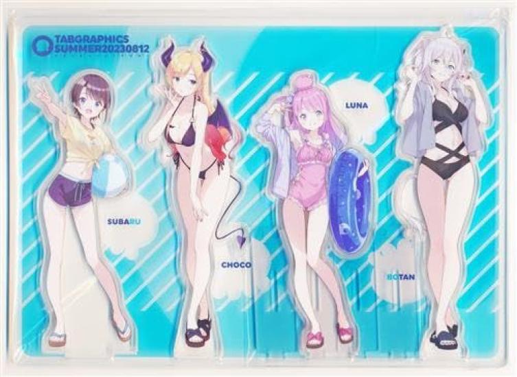 Hololive SubaChocoLunatan Summer Acrylic Stand Acrylic Stand Oozora Subaru Yuzuki Choco Himemori Luna Shishiro Botan C104 Watao Holofes Comiket