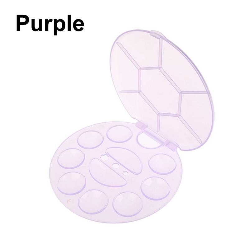 1Pc DIY Nail Art Color Palette with Display Stand Plastic UV Gel Polish Holder Manicure Tool for Drawing Paint Dish