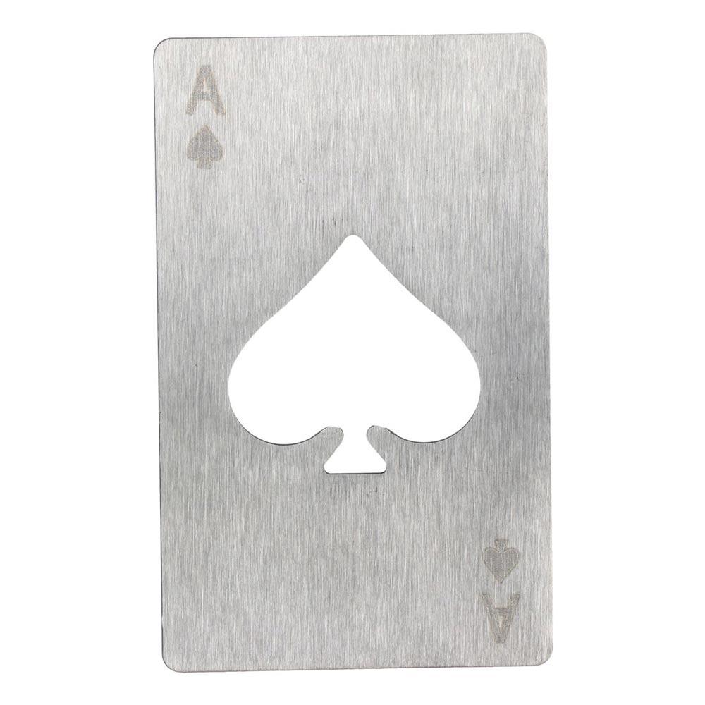 Stainless Steel Bottle Can Opener Credit Card Size Spade A Wine Metal Opening Tool Silver/Black Creative