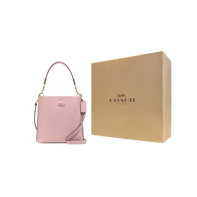 New COACH Mollie Cow Leather Bucket Bags Handbags Shoulder Bag Crossbody Bag Small Size Women's Pink CF433-IMV7Z