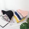 Wide Brim Cotton Summer Hat Women Packable Reversible Floral Bucket Hat UV Sun Protection Wide Brim Summer Beach Cap Double Sided Floppy Sun Hats CLE