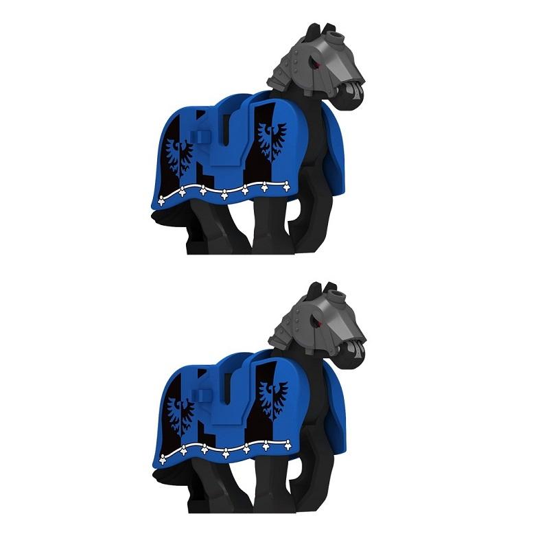 MOC Mittelalter Ritter Pferd MiniFiguren Bausteine Steine Spielzeug Geschenk