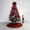 Christmas Decoration Linen Plaid Bowknot Decorate for Christmas Tree Home Scene Hanging Ornaments