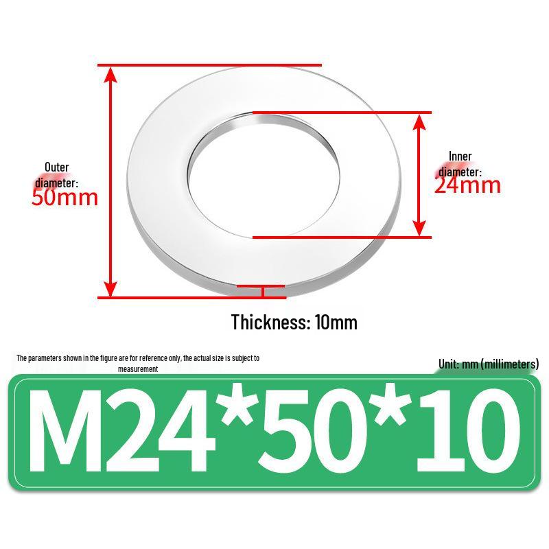 Jin Juntai Thick & Thin Stainless Steel Flat Washer, Round M10-M36