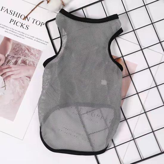 Hunde-Shirt, einfarbig, atmungsaktiv, Netzstoff, schnelltrocknend, Welpen-T-Shirt für den Sommer