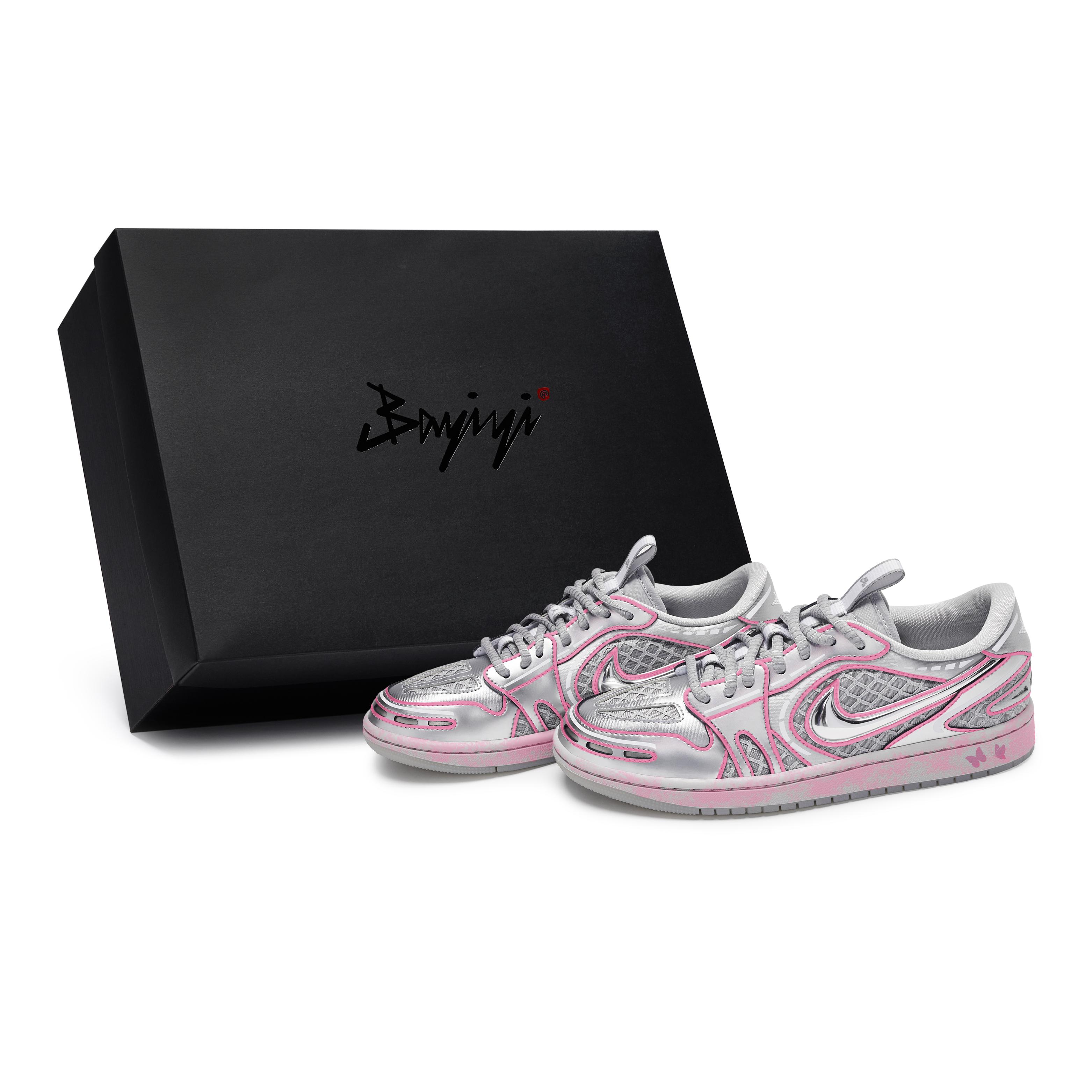 

Jordan Air Jordan 1 Vintage Basketball Shoes Women s Low Top Silver/Pink HQ2186-002(Team80-S-BOX) 37.5