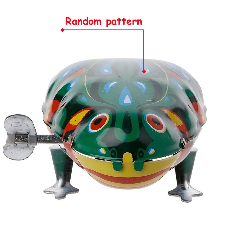 1/2pcs Vintage Metal Clockwork Frog Jumping Mechanical Simulation Frog & Creative Desk Decor for Office Classroom & Living Room