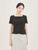 ROEM Perforated Square Neck T-Shirt Rmhwg37Rt4