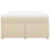 Maison Exclusive - Sommier à lattes de lit avec matelas Crème 140x200 cm Tissu