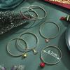 Christmas Jewelry Set Snowflake Santa Hat Reindeer Snowman Beaded Bracelet Men Women Holiday Party Gift