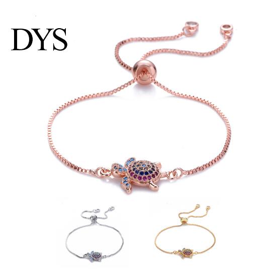 Modisches Armband Schildkröte Verstellbar Glänzend Bunt Strasssteine Funkelnd Geometrisch Dekorativ Geschenk Armreif Damen Mädchen Meer Zierlich Schmuck für Verabredungen