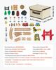 70PCS Wooden Train Set, with Magnetic Crane, Wood Train Track Toy for Kids Ages 3-8, Construction Crane Railway Set, Compatible with Major Brands,