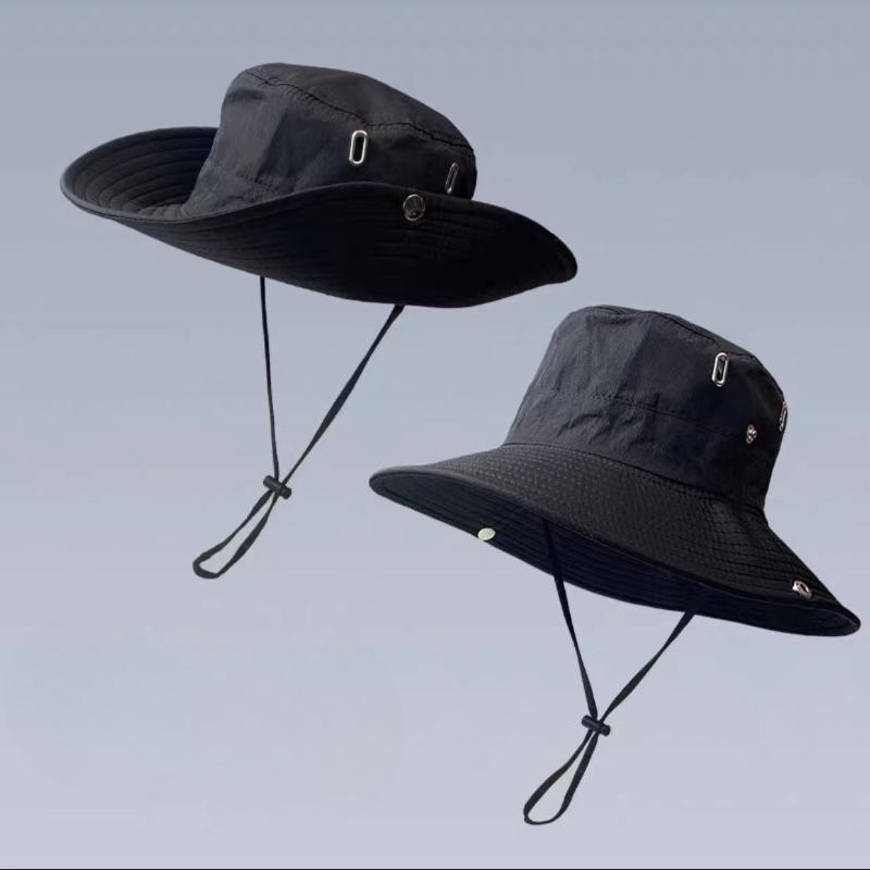 New Folding Men's Wide Brim Sun Hat Waterproof UV Protection Fisherman Hat Bucket Hat for Fishing Hiking Climbing Summer Outdoor
