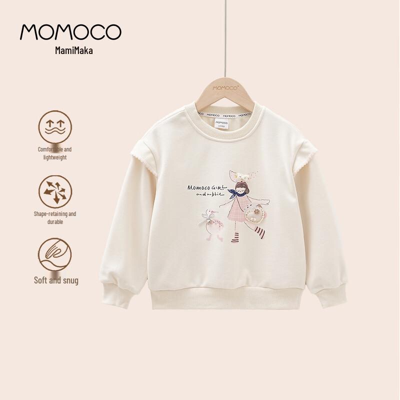 Осенняя толстовка для девочек MOMOCO с круглым вырезом 110