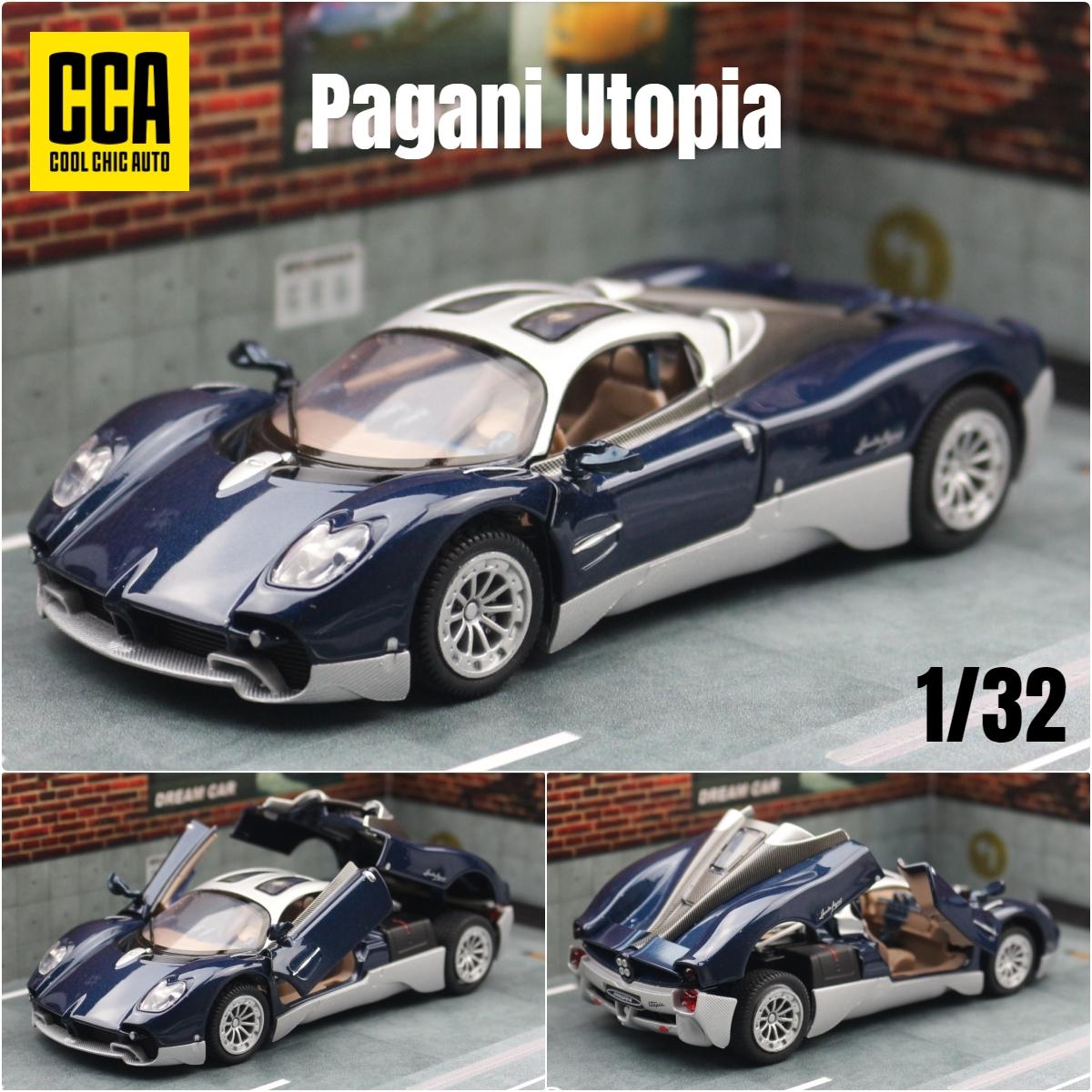 1/32 Pagani Utopia Spielzeugauto Modell Ca. 1:32 Druckguss-Metall-Miniatur Super Sport Sound & Licht Kollektion Rückzieh-Geschenk für Jungen